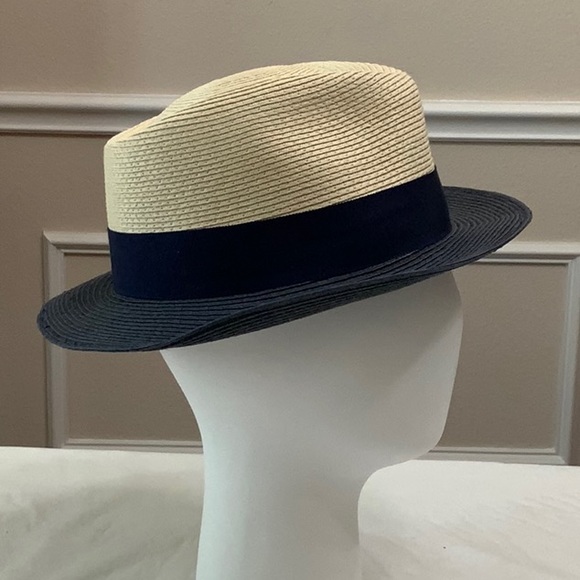 Tilley TOYO Fedora - Natural/Navy - Picture 5 of 14
